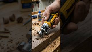 Mini electric plug hole counterbore finisher (fastener concealment type) #woodworking #wood #tools