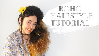 Curly Hair Tutorial: HAIRSTYLE I SIDE PONYTAIL I RIZOS DESPIERTOS I