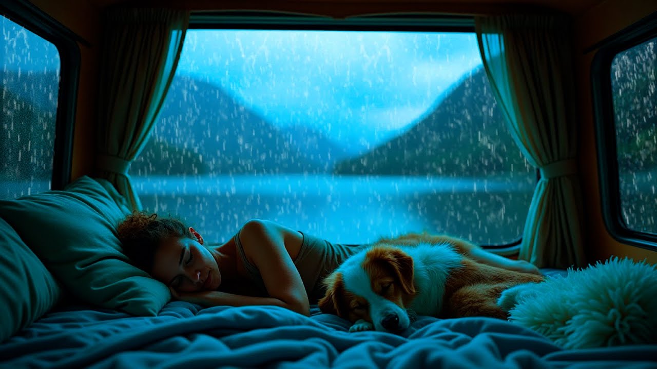 Heavy Rain and Thunder Sounds in Van 🚐 | Deep Sleep & Relaxation ASMR
