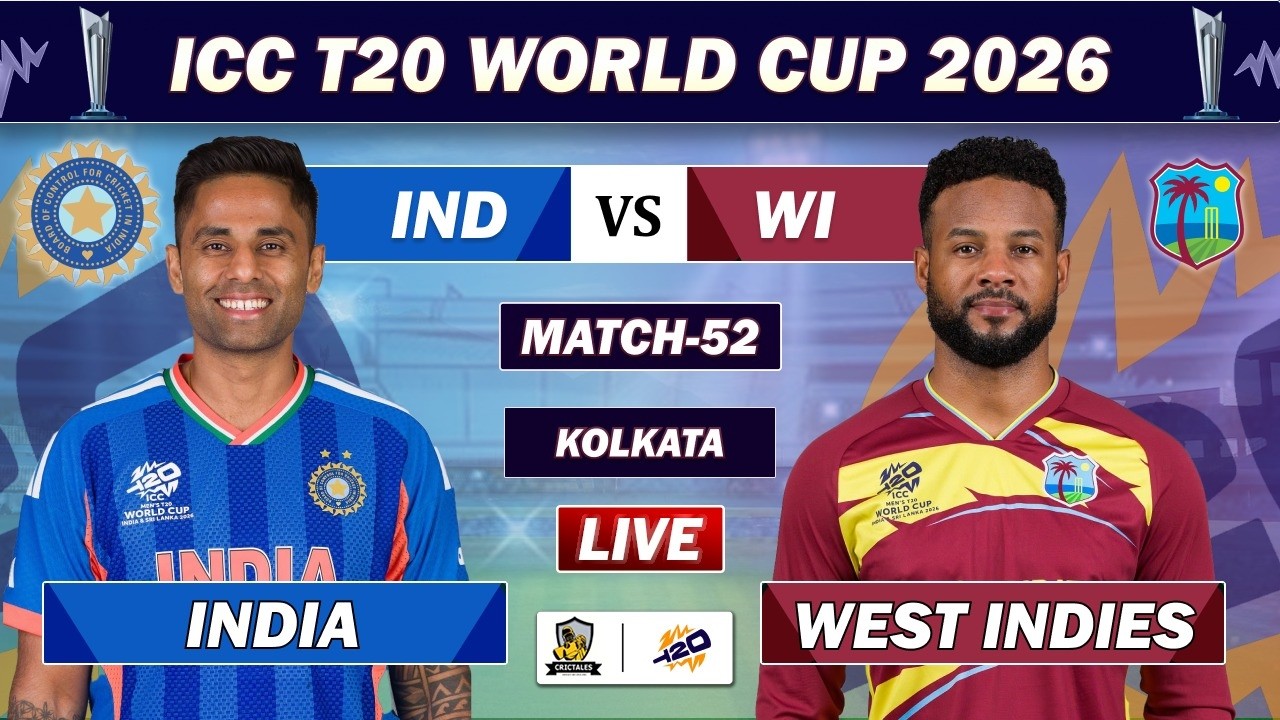 INDIA vs WEST INDIES MATCH 52 LIVE COMMENTARY | IND vs WI ICC T20 WORLD CUP CRICKET MATCH LIVE | IND