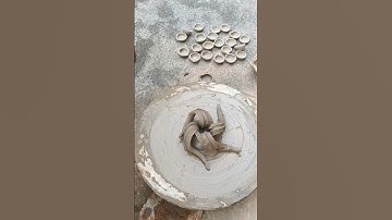 clay flower design 🌸 #shorts #video #viral #trending #pottery #clay #art #like #love #music #india