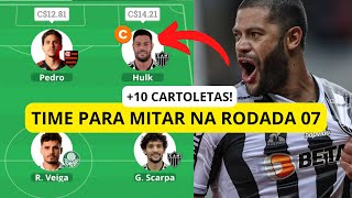 TIME PARA MITAR (+100 PONTOS) NA RODADA 07 - CARTOLA FC 2024