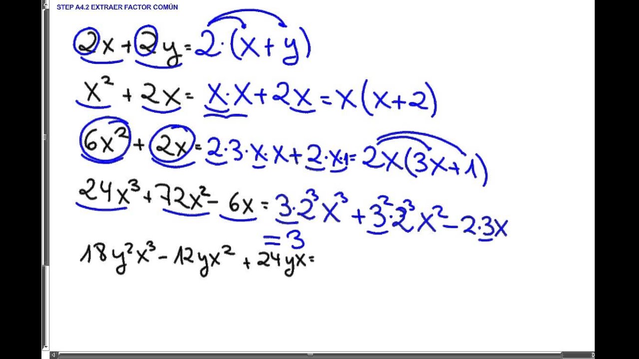 STEP A4.2 Extraer factor común. - YouTube