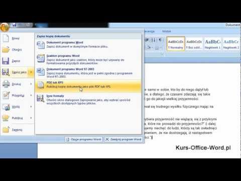 Wideo: Jak Zapisać Ustawienia Programu Word