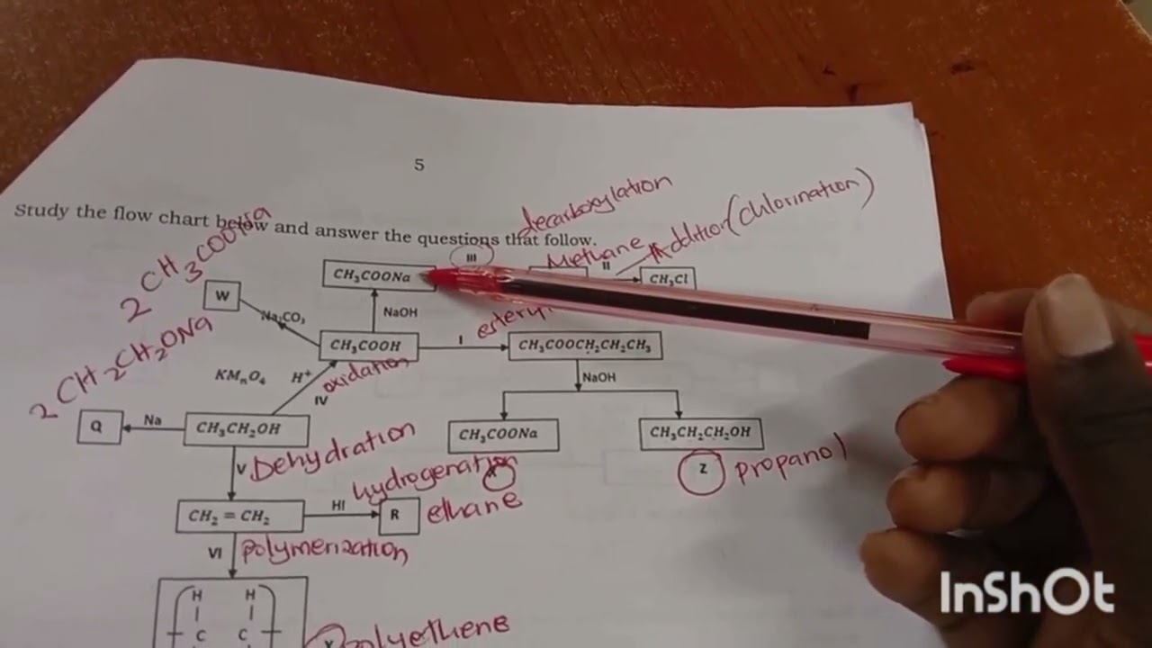 Organic Chemistry revision Questions and Answers,flow charts explained 