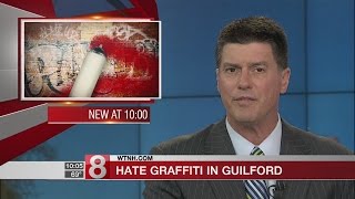 Anti-Asian slurs spray painted in Guilford