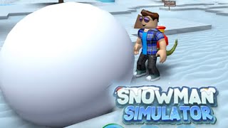 Making The Biggest Snowball Ever Roblox Snowman Simulator Youtube - deluxe snowball cannon 3000 roblox