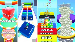 BD Series 3/4 | 256B vs 2048BD | Jelly Run 2048 vs Number Ball 3D vs Marble Run 3D | MAX Battle! screenshot 2
