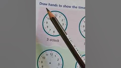 Class II Maths Draw the hands of the clock