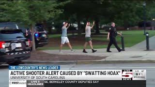 VIDEO: Active shooter alert at University of South Carolina caused by 'swatting hoax'