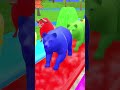 Long Slide Game with Cow Elephant Gorilla Hippopotamus Tiger 3d Animal Game Funny 3d Animals