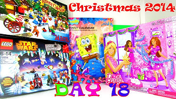 Christmas 2014 Toy Advent Calendar Opening Day 18 With LEGO Star Wars, City, SpongeBob & Barbie