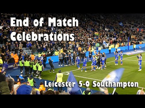 😁Team Celebrations after Leicester beat Southampton 5 nil