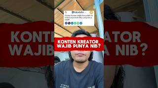 Konten kreator wajib punya NIB? #dialectique #dialektika #prabowo #gibran #jokowi #mulyono #mbg