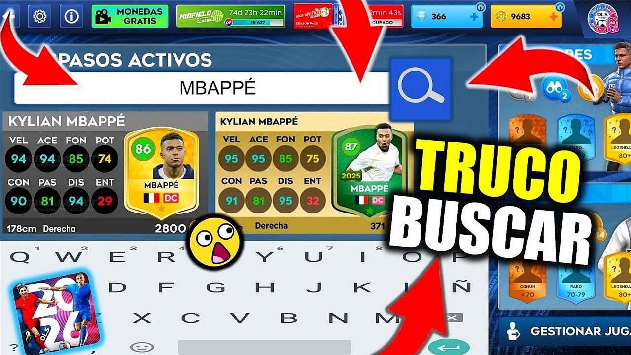 COMO BUSCAR CUALQUIER JUGADOR en DLS 26 Busca al jugador que quieras 