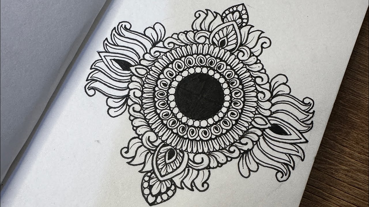 Easy Mandala art | step-by-step process video 