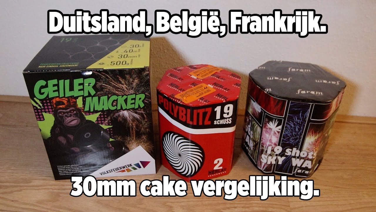 30mm cakes vergelijking, Duitsland, België, Frankrijk