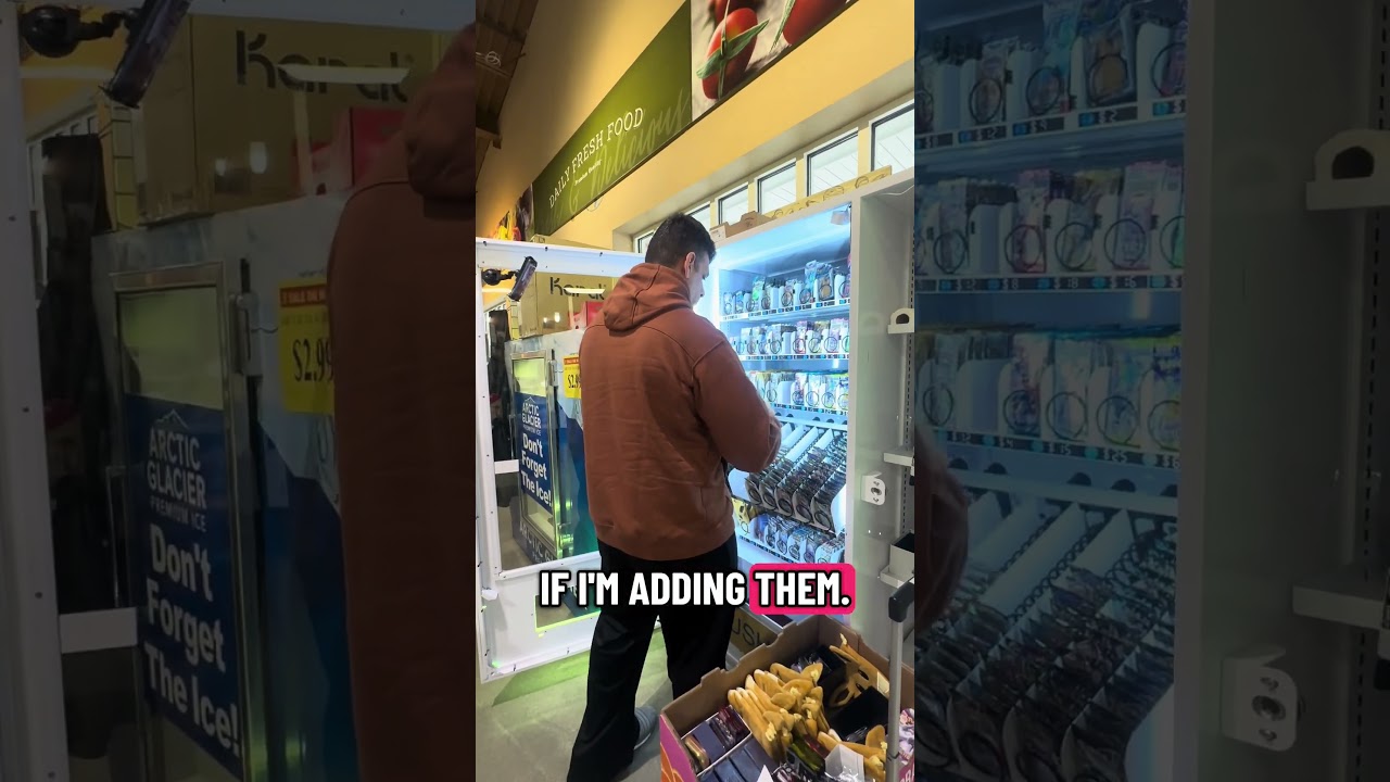 Restocking my Pokémon vending machine machine & Cash pull 