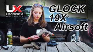 GLOCK 19X CO2 Airsoft Pistol Air Gun Review : Umarex Airguns