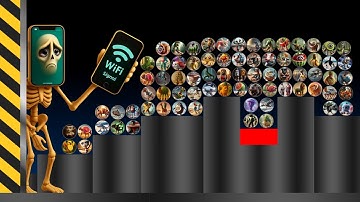 ALL 100 Italian Brainrot Survival Marble Race In Algodoo | Round 18