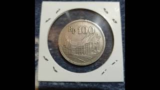 INDONESIA 1973 100 RUPIAH COIN (Minangkabau Tribal House) #shorts #numismatics