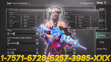 New Update 4.1⚡Best Sensitivity Code + Control Settings Pubg Mobile/Bgmi Sensitivity 2025