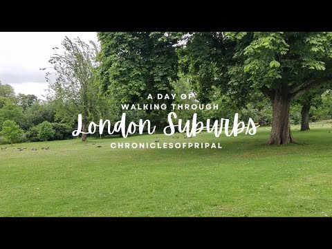 A day of walking through suburbs of London