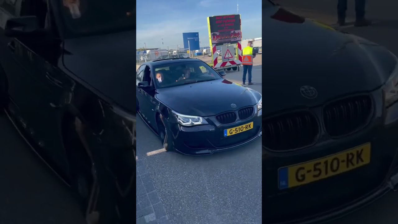 The sound of a BMW 550i V8 drive by