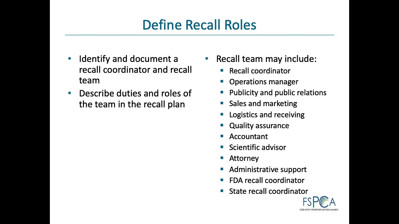 Preventive Controls Qualified Individual (PCQI) Chapter 15