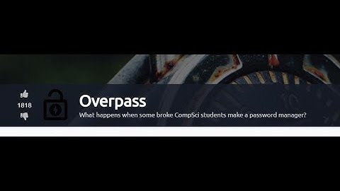 Overpass - TryHackMe walkthrough