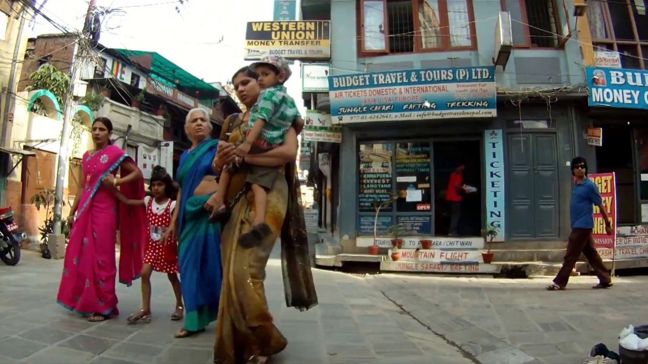 Driving Around Kathmandu, Nepal on a Motorcycle - HD 1080p