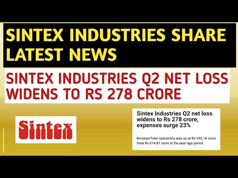 SINTEX INDUSTRIES SHARE LATEST NEWS - SINTEX INDUSTRIES Q2 RESULTS - BY FINANCIAL EDUCATION
