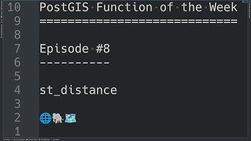 PostGIS Function of the Week | Episode #8 | st_distance