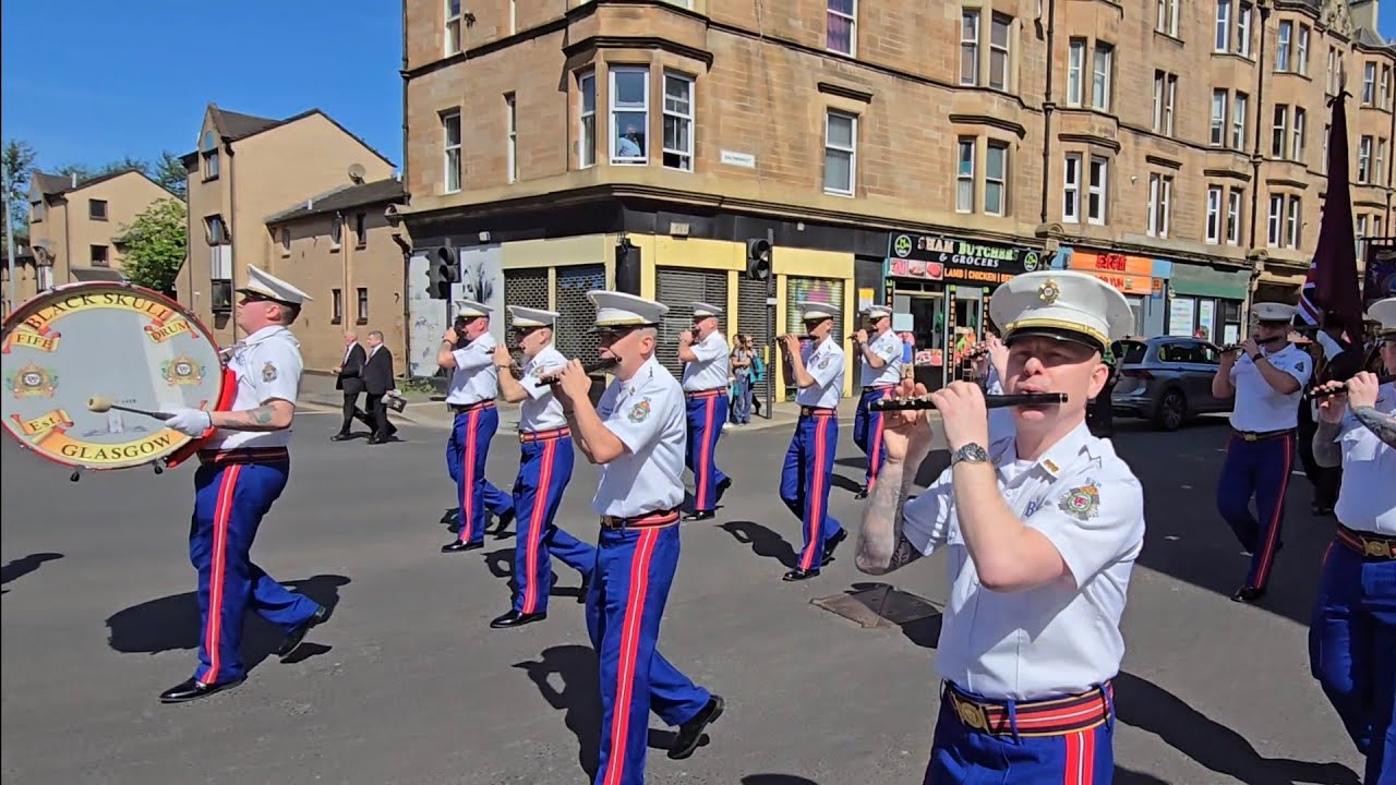 Black Skull Flute Band Glasgow A.B.O.D morning parade 1stJune 2024