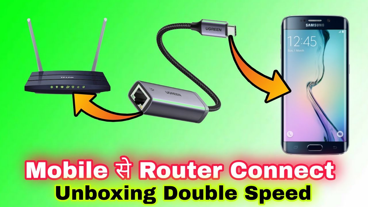 Mobile to router connector || type c to rj45 connector 😘 - YouTube