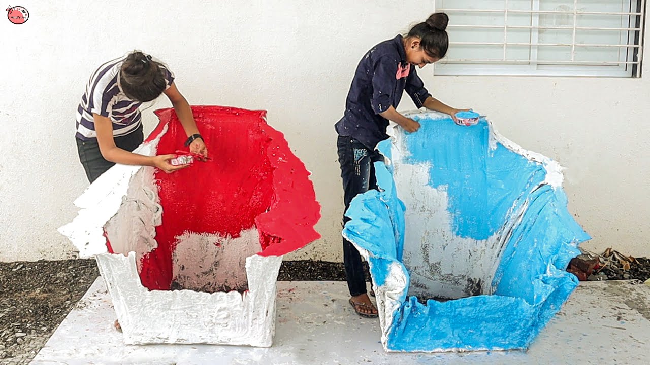 Old plastic chair - Cement Hacks 