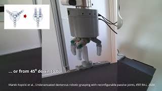 Underactuated dexterous robotic grasping with reconfigurable passive joints