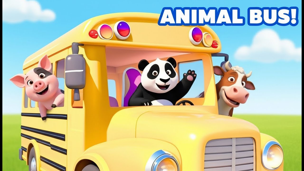 🐵🚌 Wheels on the Bus Jungle Animal Edition | Laugh & Sing | 3D Nursery Rhyme