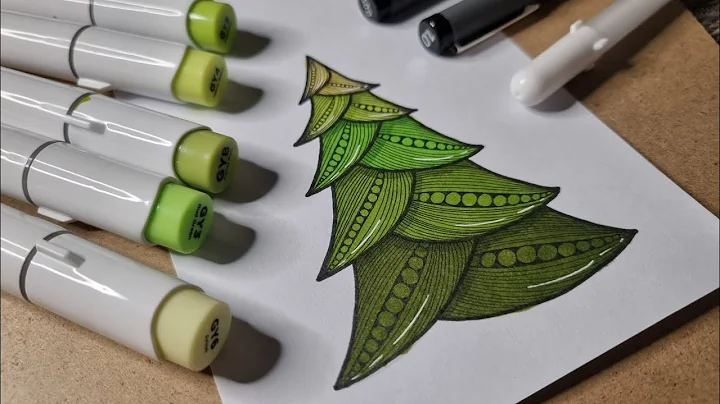 Zentangle inspired Christmas tree