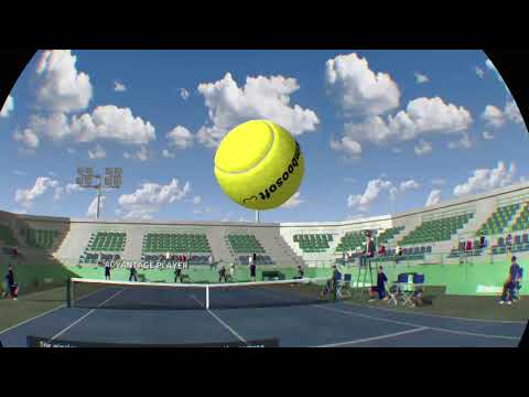 Simulation (Manual Real gameplay) in Dream Match Tennis VR using navigation controller