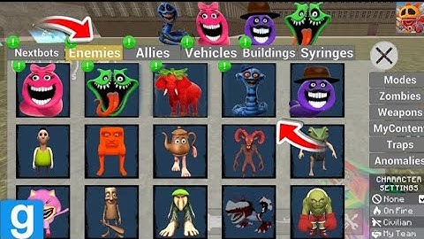 Nextbots in playground mod updated new strawberry elephant hungry worm snake chasing nextbots