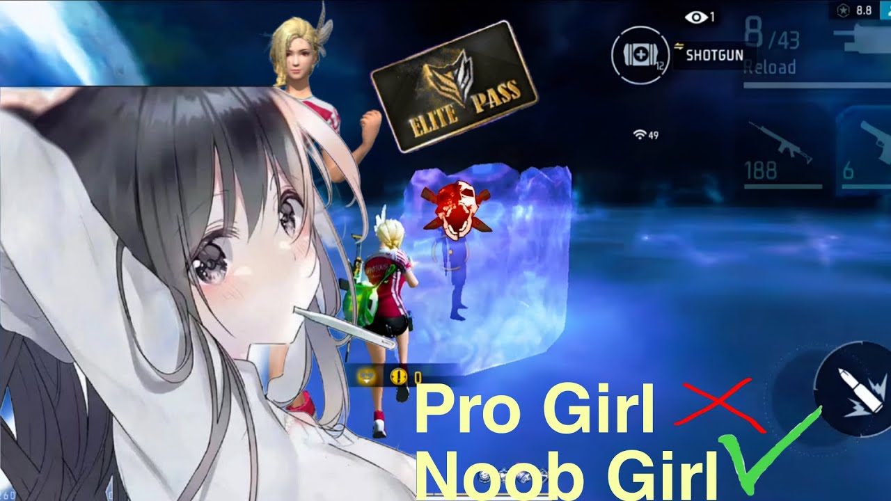 🥺 Noob Girl's LUCKY BOOYAH! 💖 Free Fire Funny Gameplay + Voiceover 😍🎀