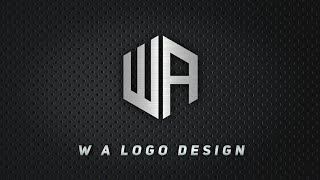 How To Make Monogram Logo | W A Logo Design