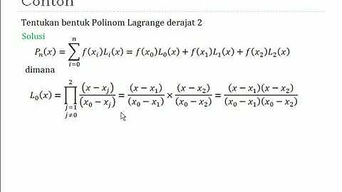 Interpolasi Lagrange