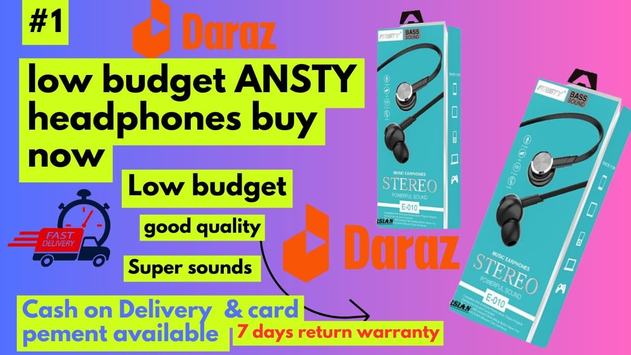 How to Buy Ansty Earphones Ansty Earphones Daraz online shopping