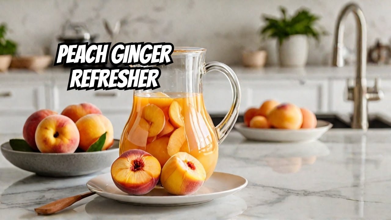 Peach Ginger Infused Water: The Best Tasting Body Detox Drink
