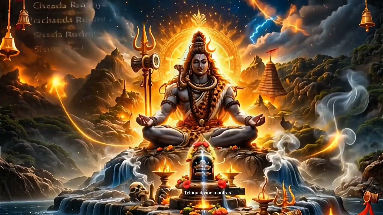 Powerful Rudra Mantra Chant | Om Namah Shivaya Rudra Names | Divine Shiva Aura 4K