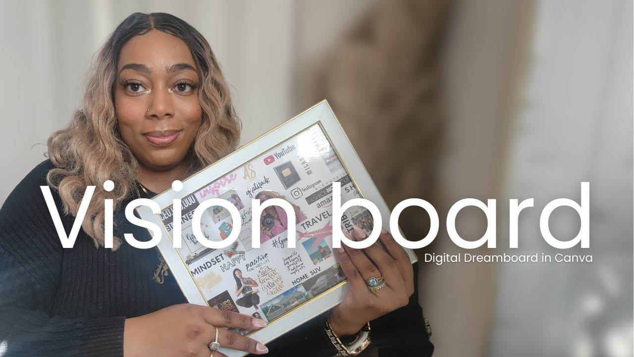 ✨2024 DIGITAL VISION BOARD setting goals, creating my dream life, manifesting growth| ARTISHASPARKLE