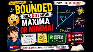 Maxima and Minima Concept Trap! Bounded Yet No Maximum or Minimum | Basics of Extremal Values