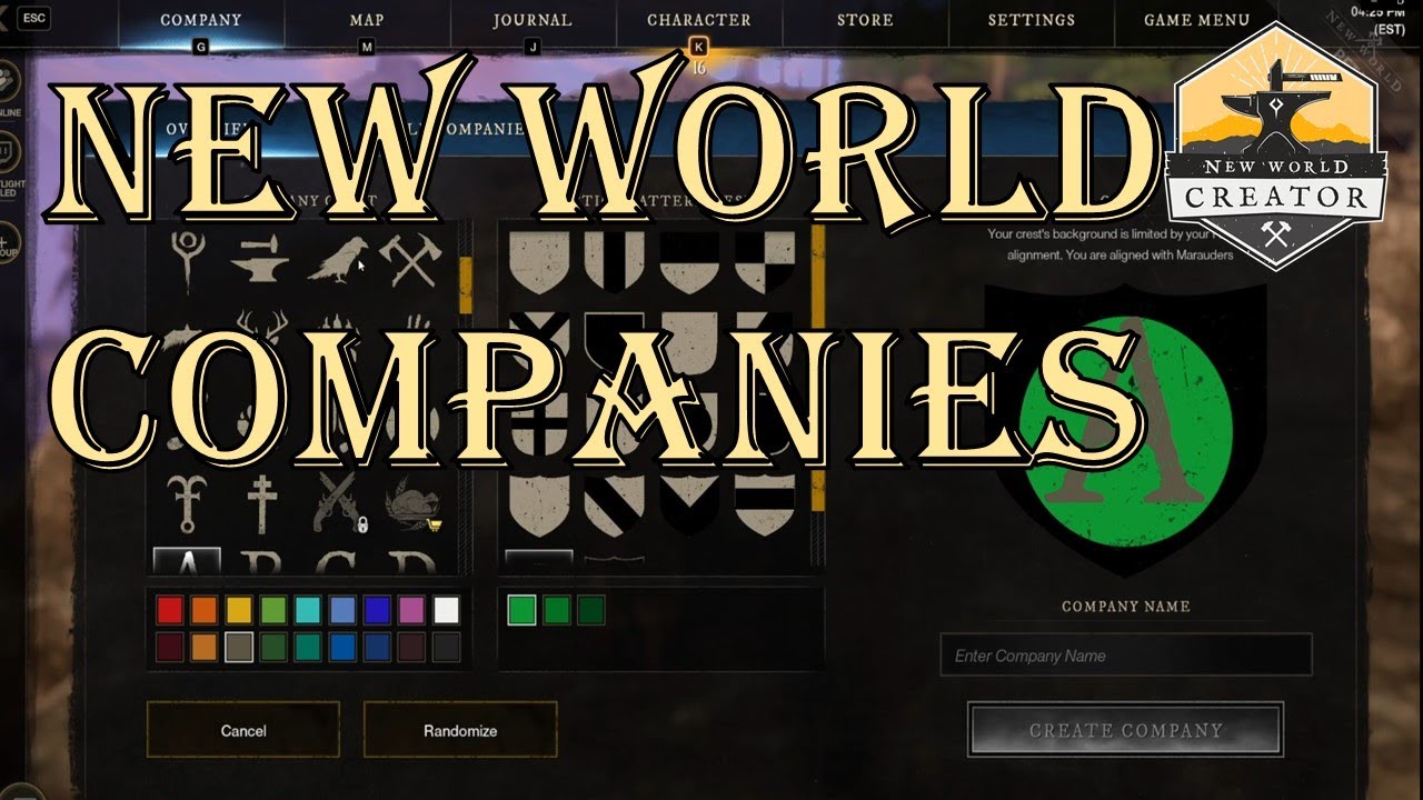 New World How to Create a Company (Guilds) YouTube